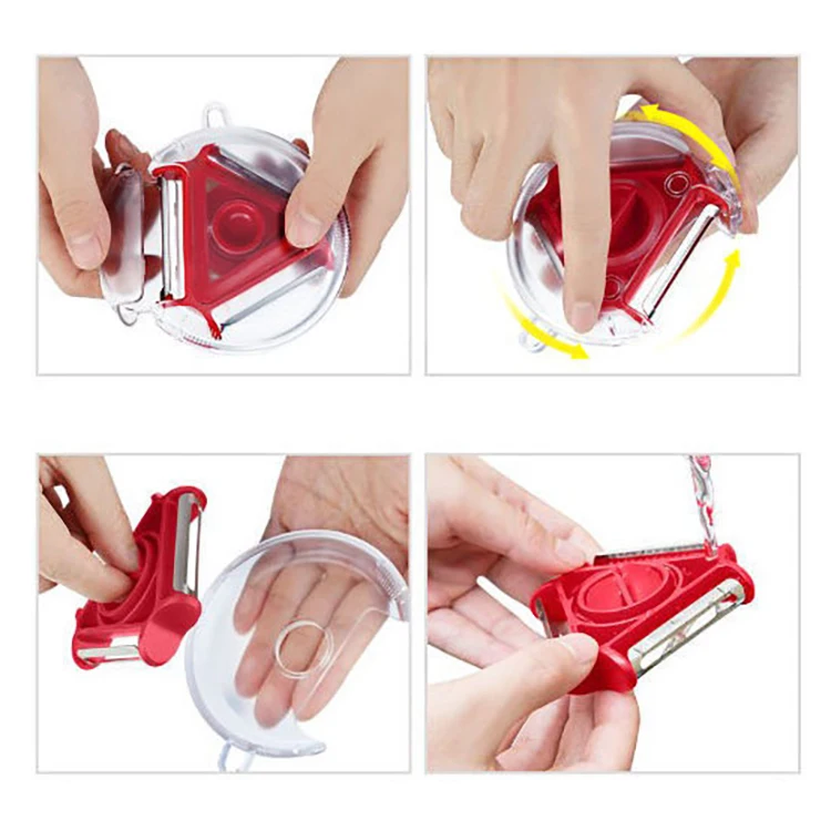 Hot sales multi-functional 3 in 1 vegetable Fruit Peeler Peeling Machine Slicer Potato Carrot Ginger Grater for Kitchen Tools