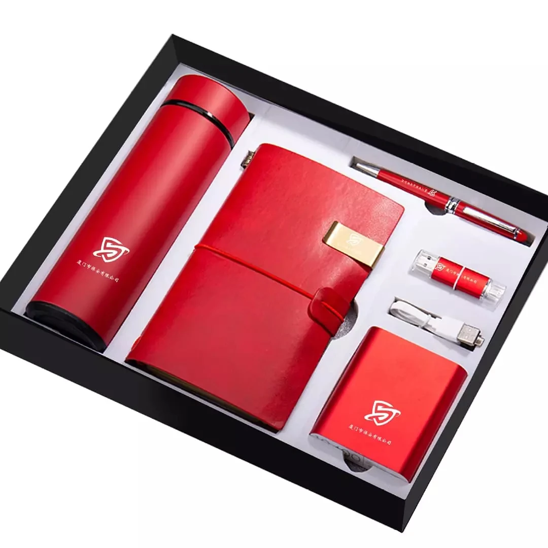Promotional Premium Business Gifts Box Set A5 Notebook With Usb Flash Drive Pen set Office Festival executive corporate Gift Set