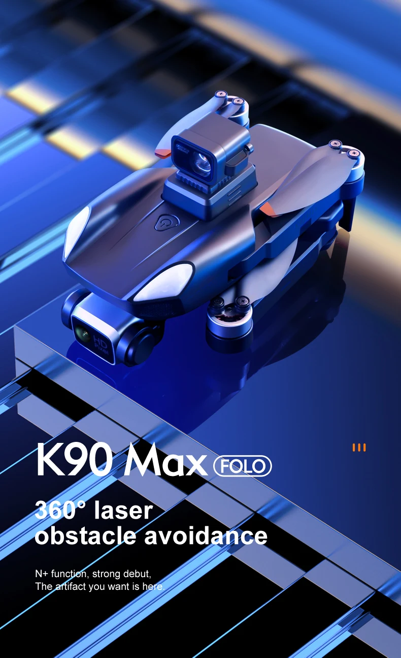 Profesional K90 Max 4K Dual Camera Drone Beginner 28 Minutes Long Range Flight Time Headless Mode Brushless Motor FPV Drone