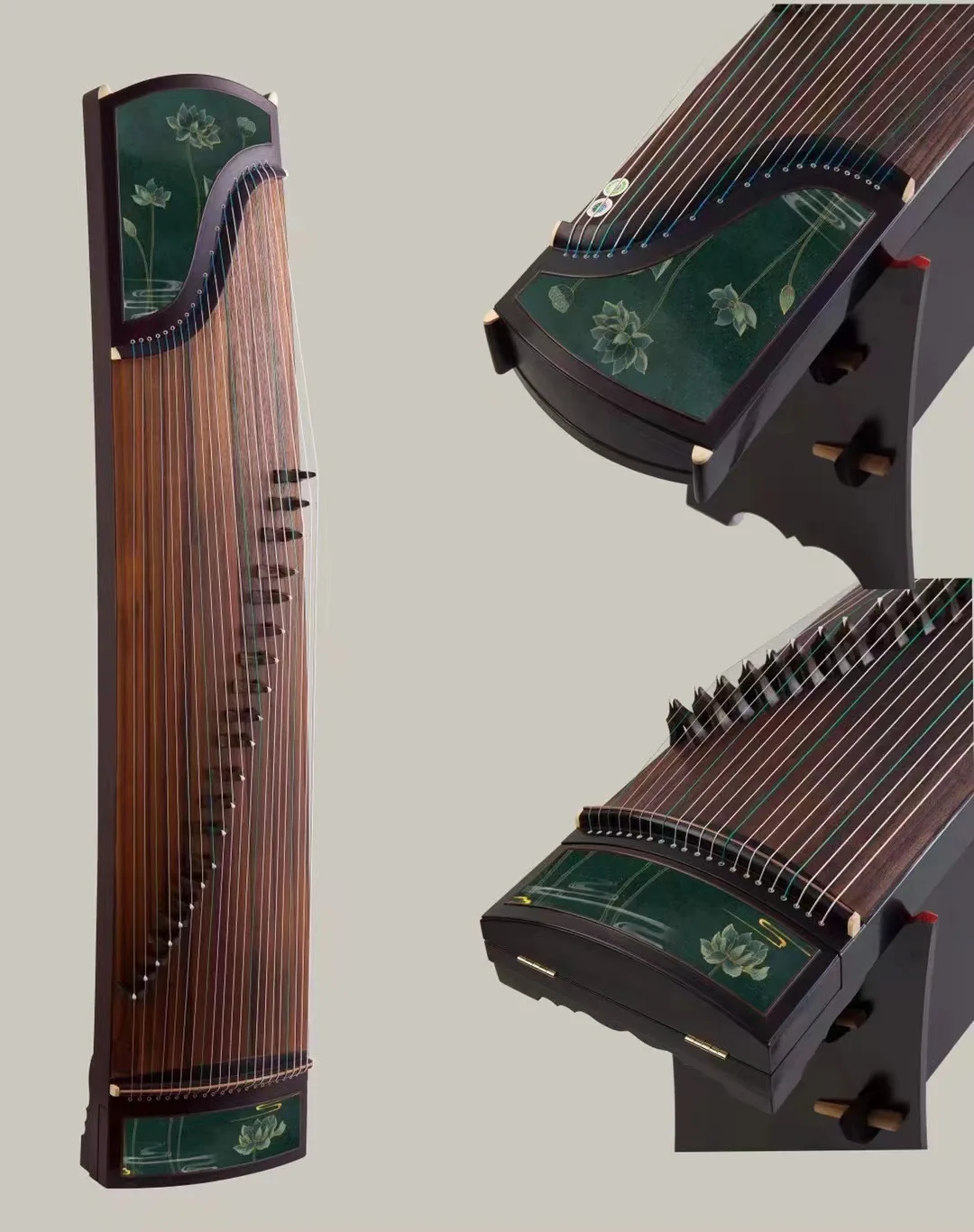 Ebony Engraved Guzheng Wholesale Guzheng Tiantian Yuanyun Style Factory Direct Sales