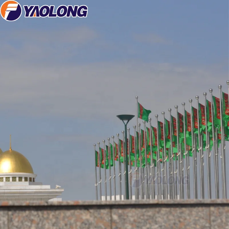 Yaolong 40M 50M 60M 100M 304 316 Stainless Steel Outdoor Electric Operated Flag Pole Aluminum Alloy Giant Flagpole