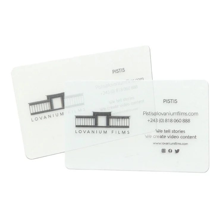 Plastic pvc credit card size NFC business visit card