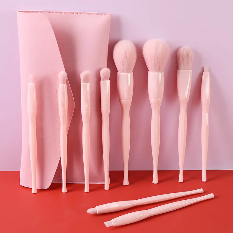 Individual Travel Luxe Personalized Fluffy 2022 New Vendor Sample Rose Kit Makeup Brush Professionally