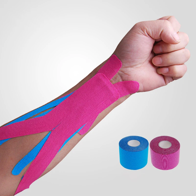 Custom Logo Printed Multi-Color 5cmx5m Kinesiology Sport Tape Cotton Material Physical Therapy Body Muscle Adhesive