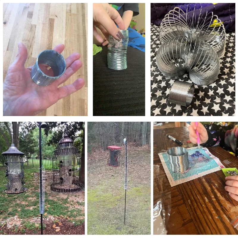 Walking Spring Toy  Rainbow Big Steel Metal Slinkys Walking Toy Metal Spring Toys  for Child