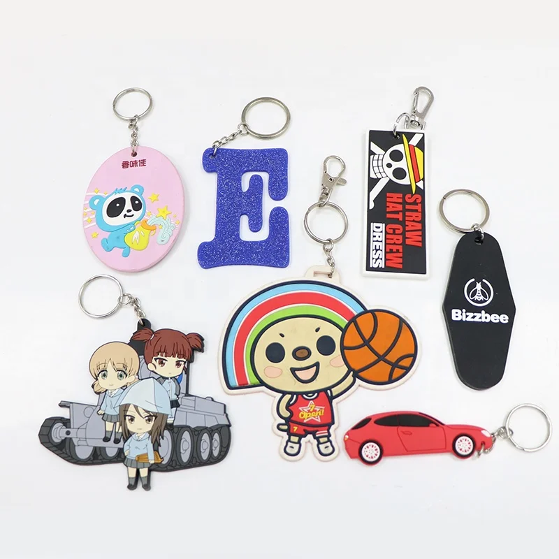 Manufacturer Custom Logo Key Chains 2D 3D Pvc Keychains Promotional Business Gift Personalized Key Chain Soft Rubber Keychain