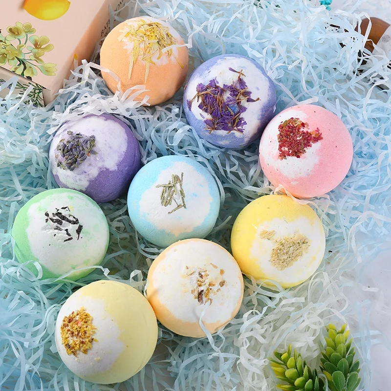 Hot Selling Christmas Gift Set Bath Bomb Custom Packaging Luxury Spa Bath Bombs Bath Ball Bombs Set