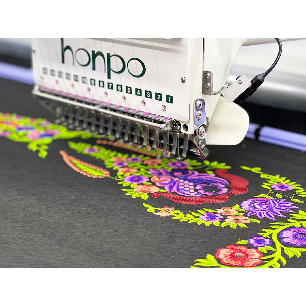 HONPO Manufacturer 1200*500mm computer embroidery machine with factory price