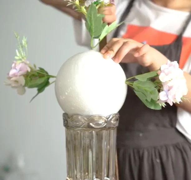 20cm size wedding Christmas artificial rose flower ball round foam ball model