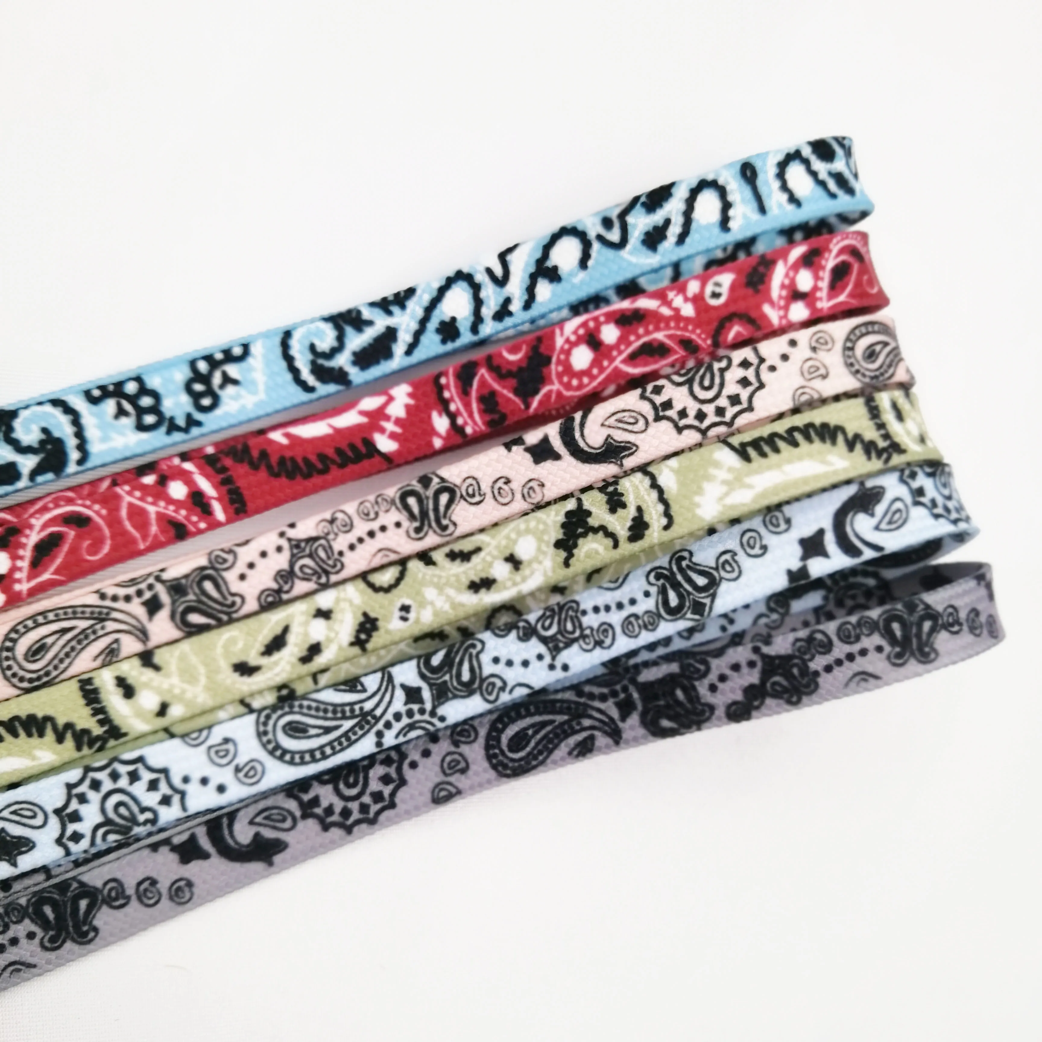 Custom Pattern Bulk Shoe Laces Color Hollow cotton laces polyester shoe laces  shoelaces  for Sneaker