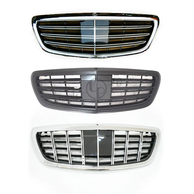 2014~2020y S W222 S65 TI KO style glossy matte black silver car body kits front bumper grille for Mercedes Benz S class