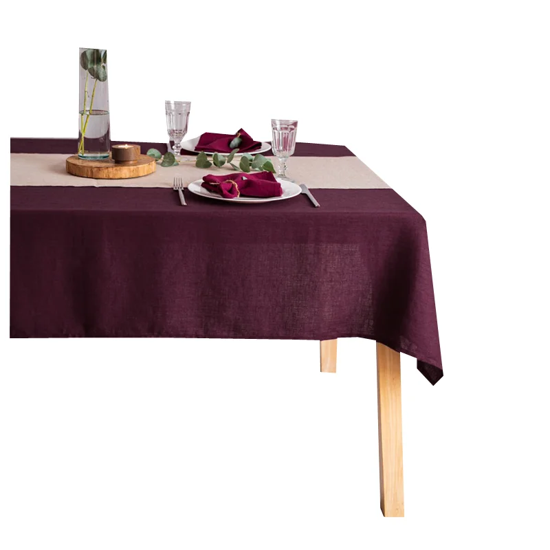140x200cm Linen Table Cloth For Hotel dining room natural linen tablecloth morden luxury Home Wholesale customizable