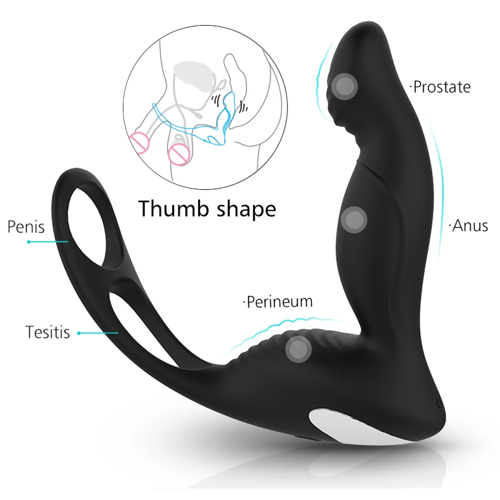 Amazon hot selling anal sex toy 9 patterns vibrating prostate massager for men