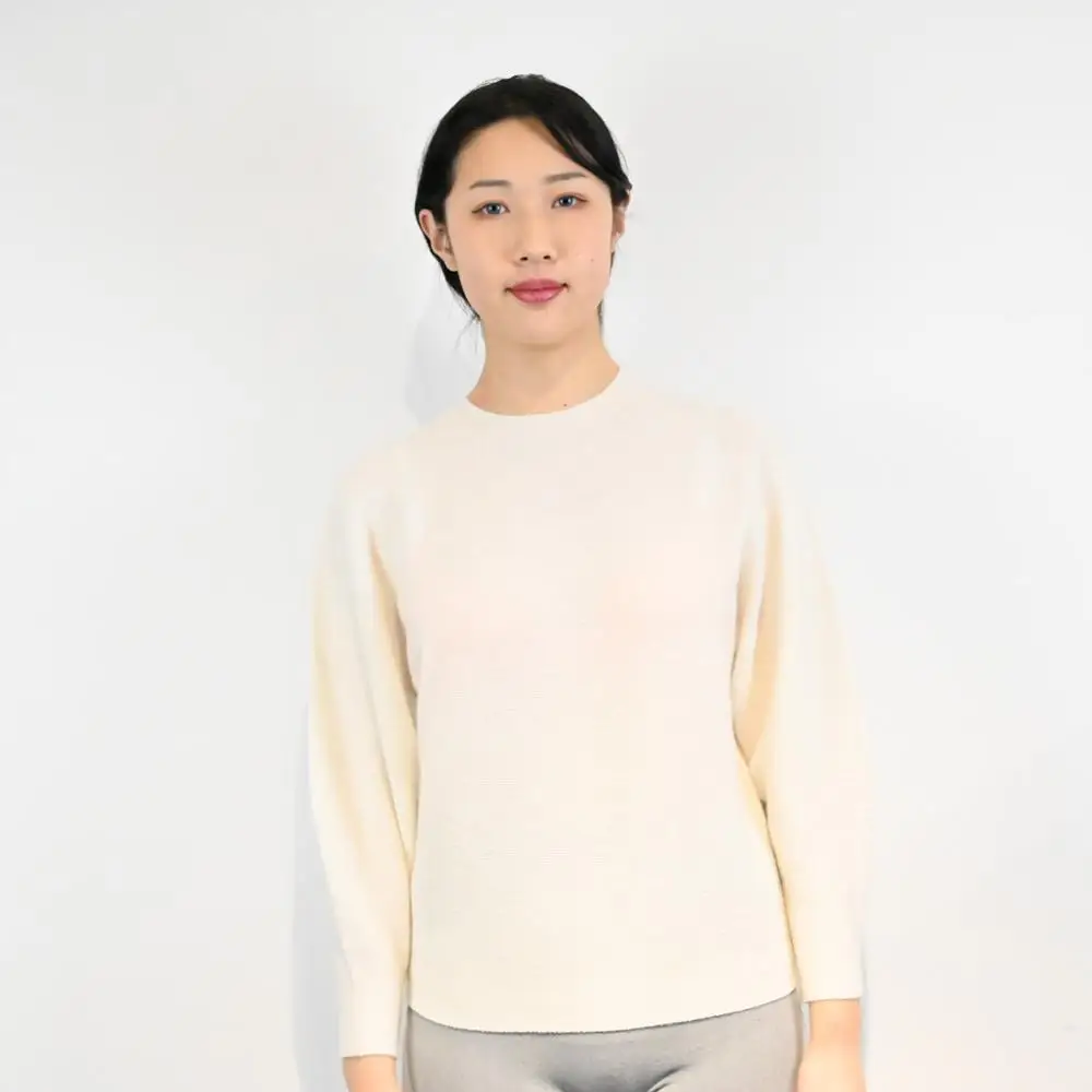 
2020 Top Sale Seamless whole garment basic sweater 100%cashmere crew neck long sleeve pullover knitwear sweater for women 