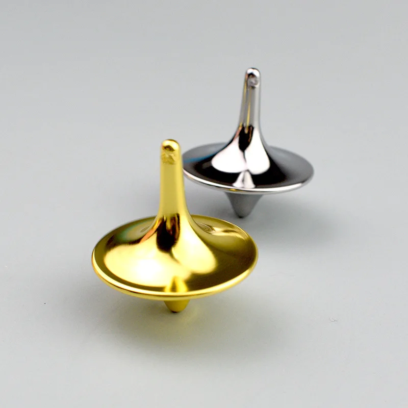 Shiny Precision Machined Spinning Top Metal Gyro Toys Vintage Totem Zinc Alloy Gyroscope Gift Accurate Spinning Top