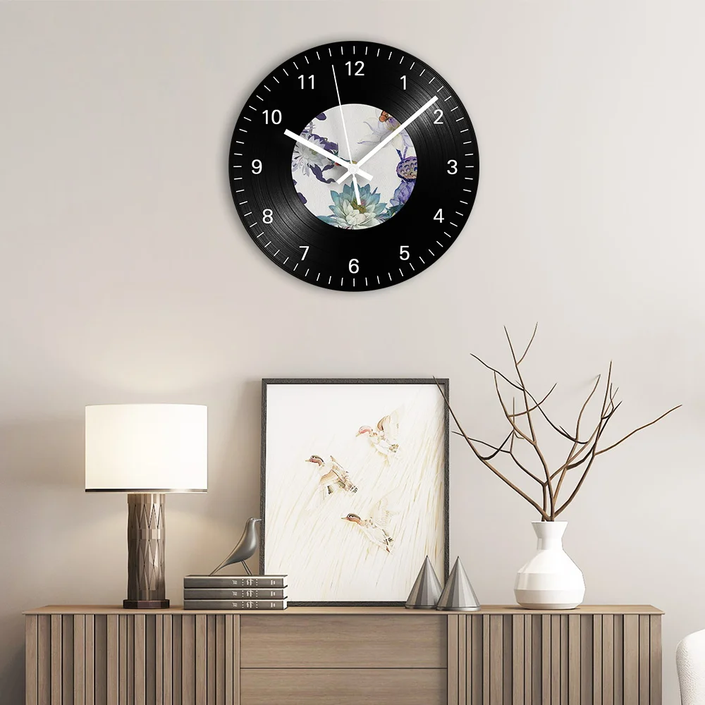 Preciser Non Ticking Slient Sweep Movement Interesting Design CD Wall Clock