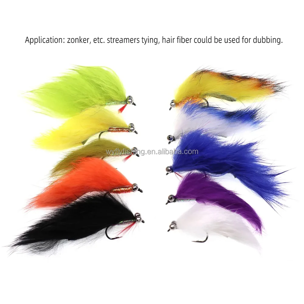 3strips/pack rabbit zonker strip 3mm straight cut rabbit fur narrow zonker pelt trout fishing streamer lure fly tying materials