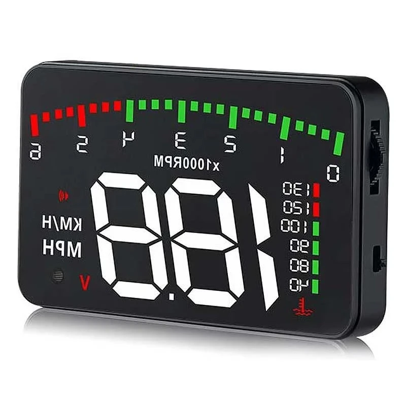 Дисплей на лобовое стекло A900 HUD с индикатором расхода топлива OBDII, диагностический детектор данных о вождении автомобиля, оповещение о превышении скорости, сигнализация, проектор на лобовое стекло