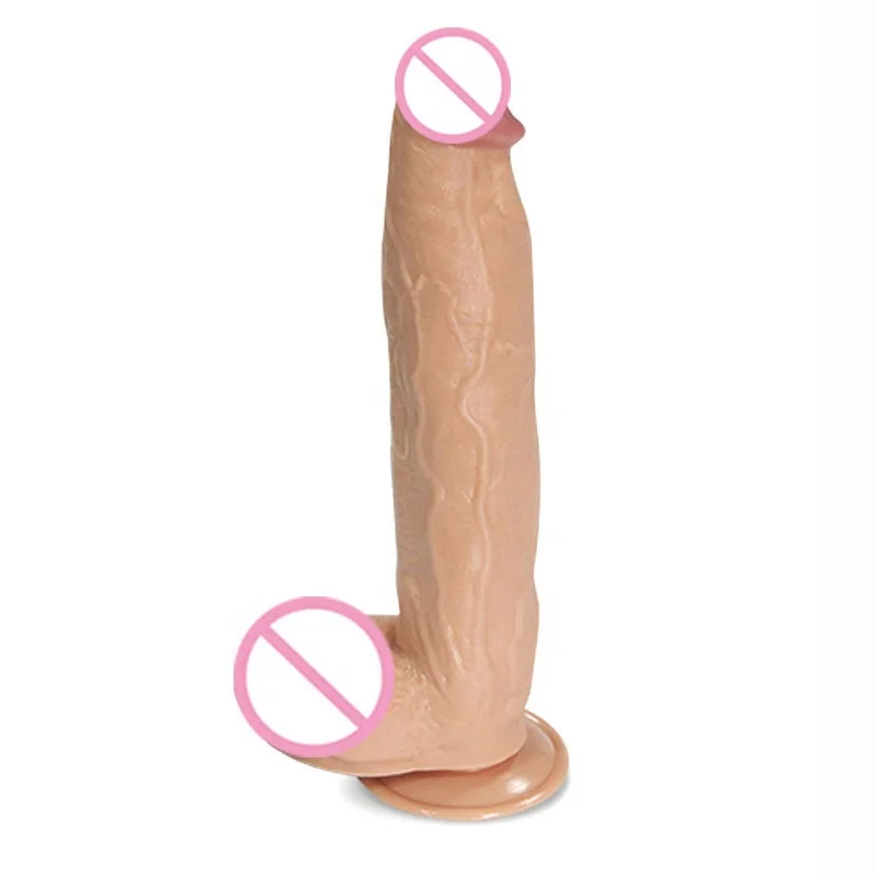 Women Masturbation Artificial Vagina Penis Realistic Black Big Dildo with Ball and Suction Cup