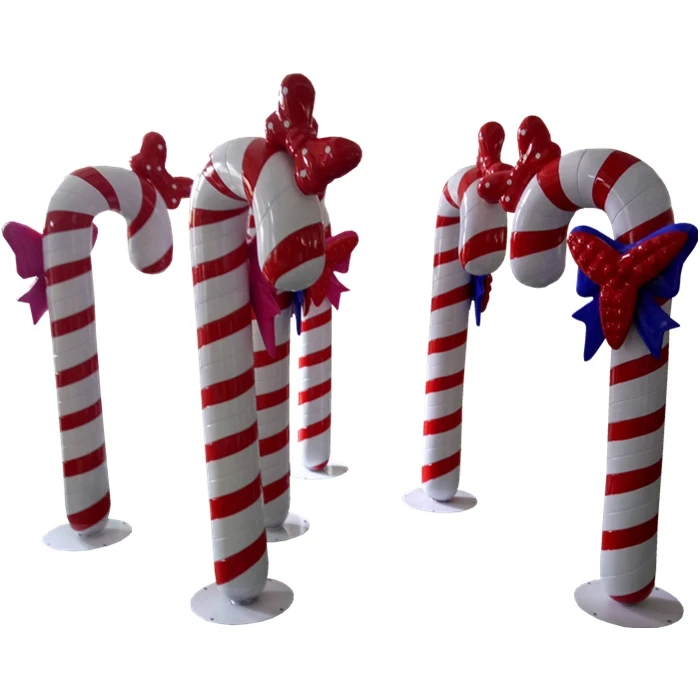 outdoor christmas decoration fiberglass candy cane for sale