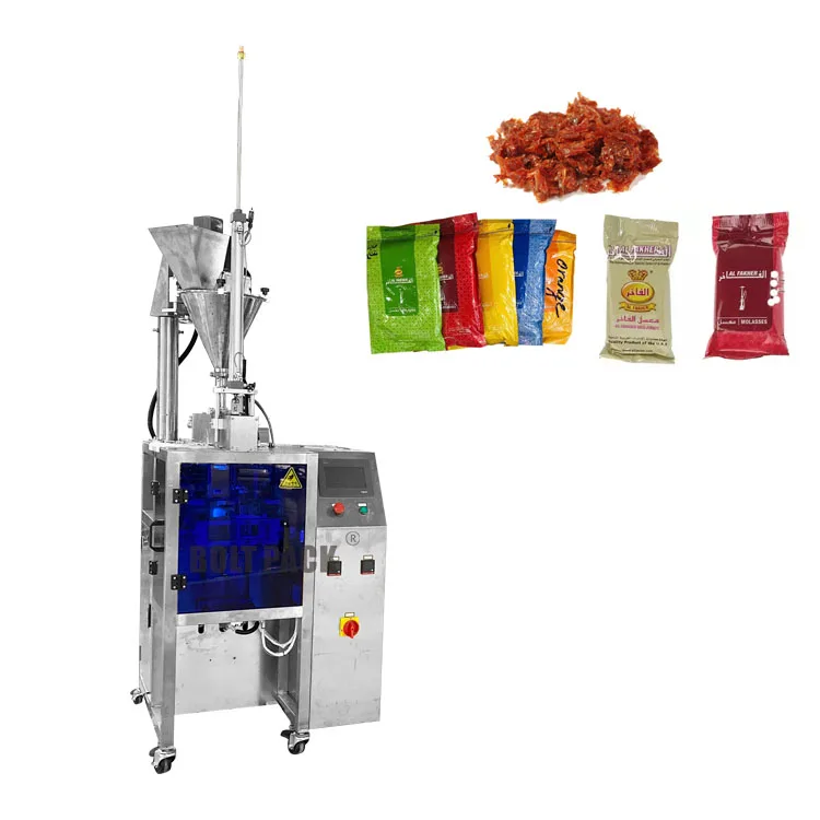 Hookah molasses shisha tobacco flavour aluminium foil packing machine for 20-100g