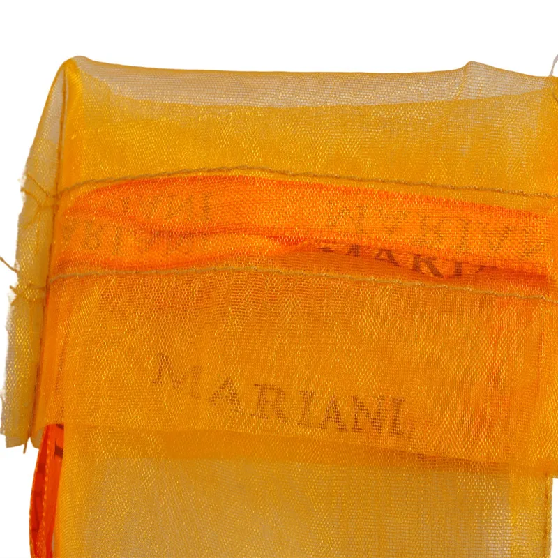 Индивидуальные прозрачные подарочные пакеты на шнурке, органза, мешочки для ювелирных изделий, сумка на шнурке с логотипом на ленте