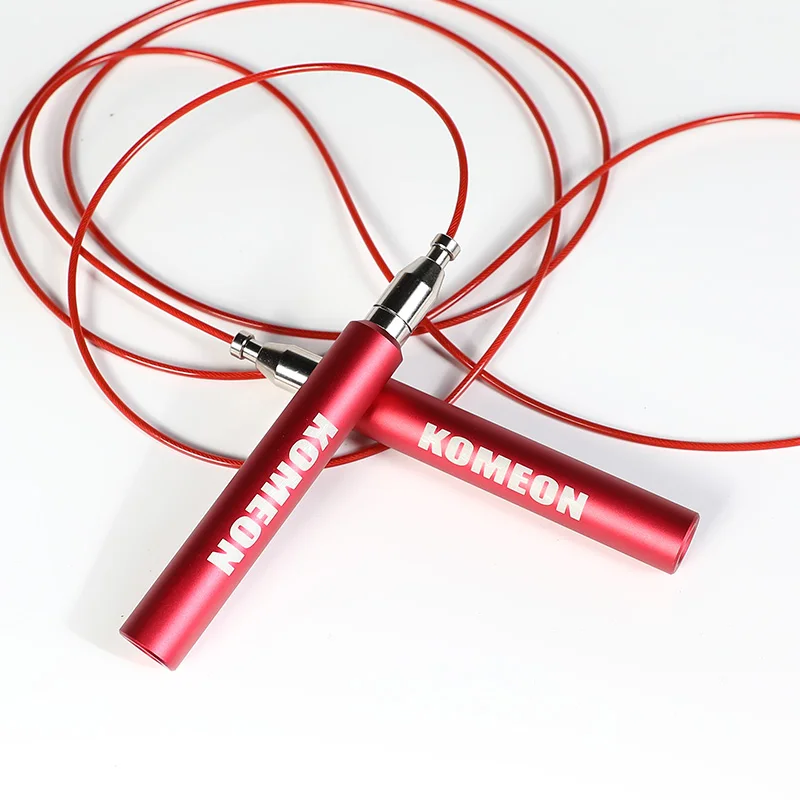 Регулируемая Скакалка для фитнеса с логотипом ПВХ ручка тренажерного зала высокоскоростная самоблокирующаяся