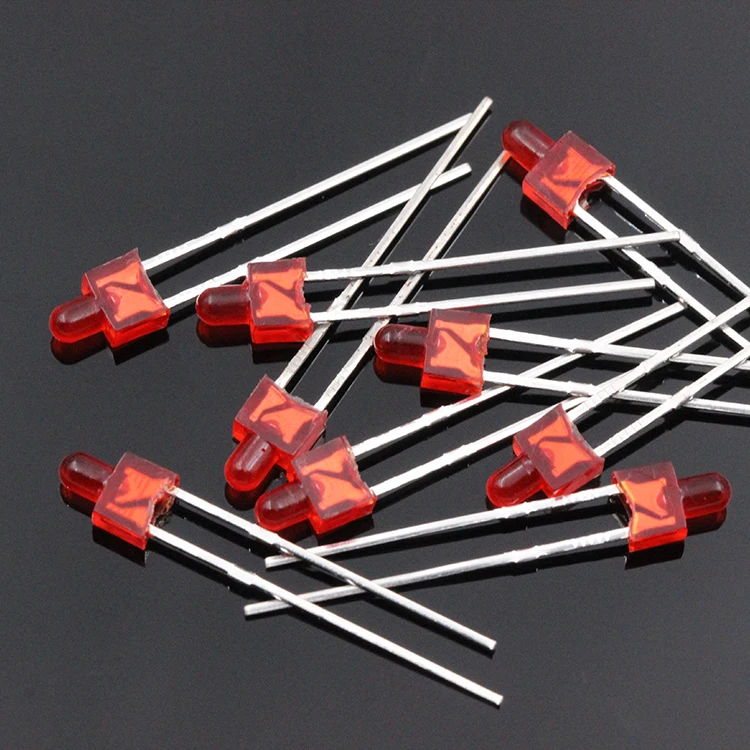 Соска 2 мм с цветными короткими штанинами, красная, светло-желтая, зеленая светодиодная