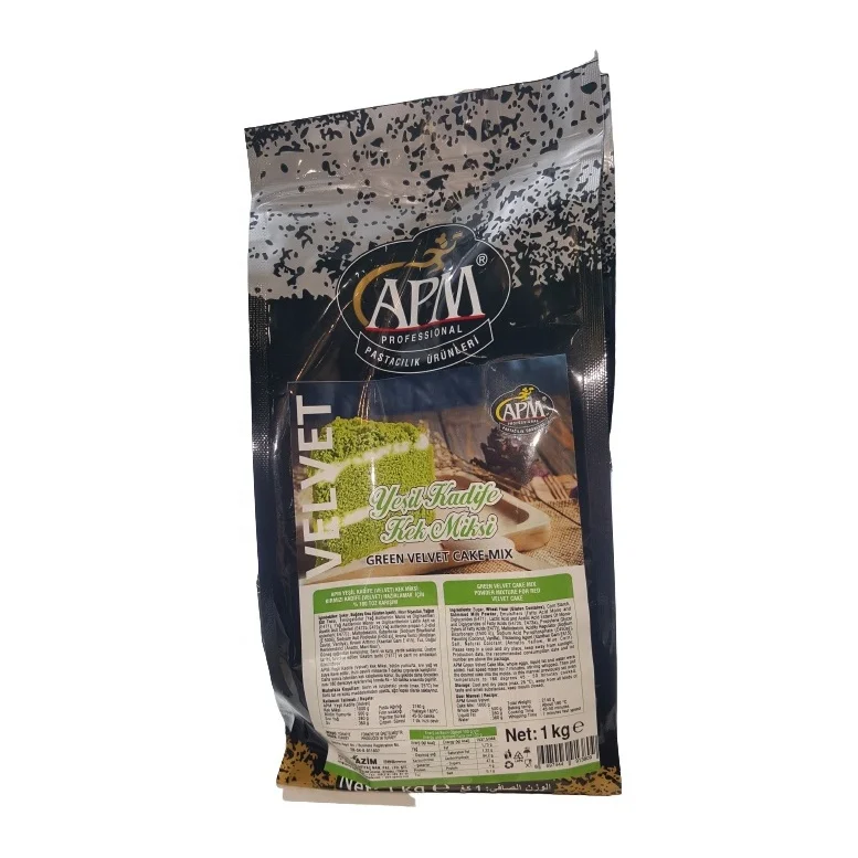 APM High Quality Halal Iso Certified Green Velvet Ready Cake  Mix, Powder Mixture For Pastry Industry And Sector