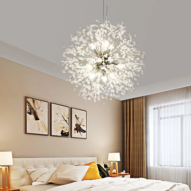 Morden Popular Decorative Home Livroom Iron Glass Bead E12 G9 Chandelier