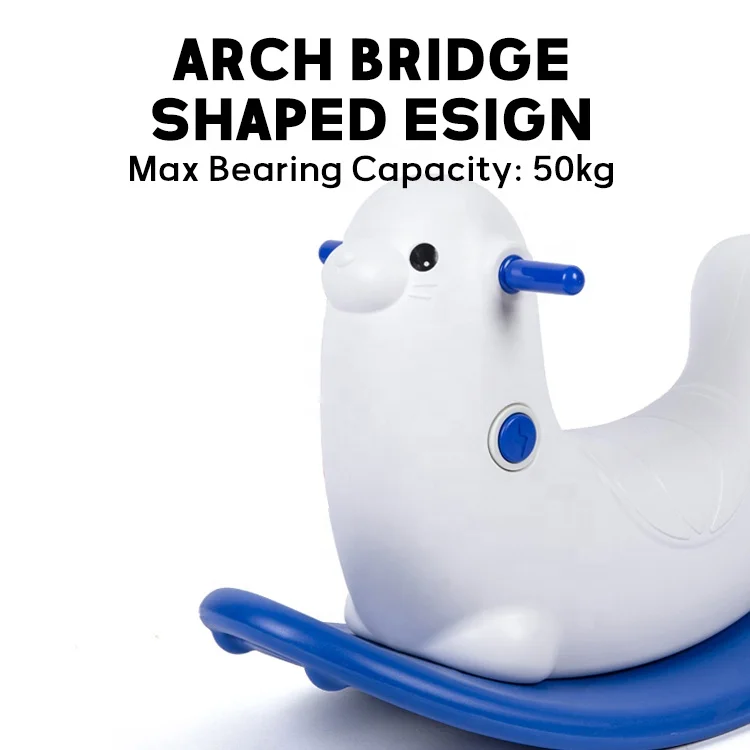 Blue And Pink Kids Baby Cartoon Indoor Plastic Toy Children Rocking Horse