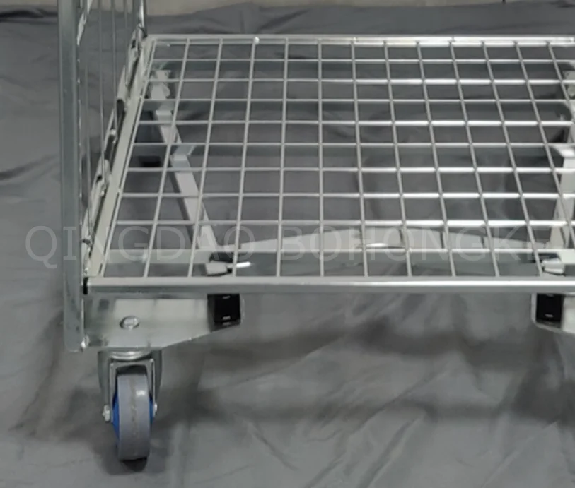 BHK10 2-сторонний складной контейнер с оцинкованной проволочной сеткой