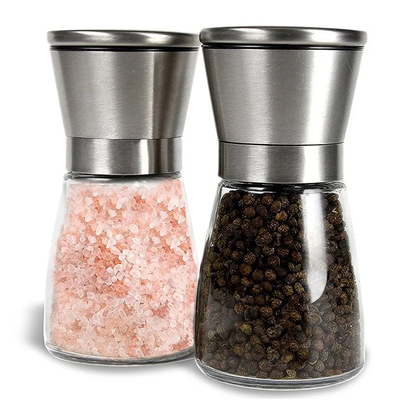 2022  Stainless Steel Salt Pepper Grinder salt and pepper grinder set crystal salt and pepper grinder