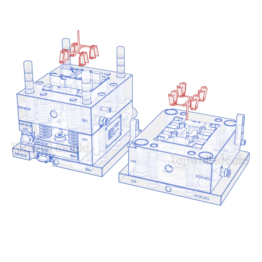 Professional Injection Molder Plastic Casting Containers Design Manufacturing Mold Assembly Mould