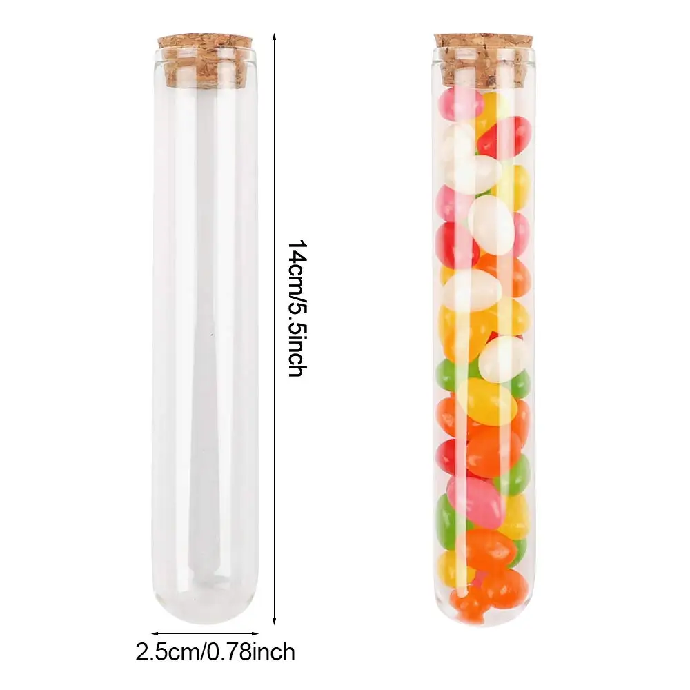 High borosilicate glass test tube bottle for candy saffron honey with bamboo lid  Candy test tube  Glass bottle with Bamboo lid