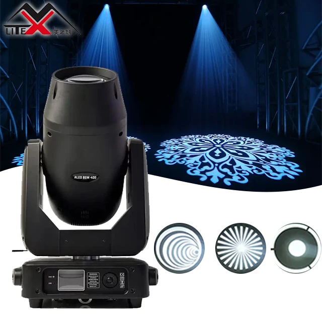 Professional  high power bright stage light 400w led spot CMY and CTO BSW 3 in 1 moving head light for Theater Hotel Events