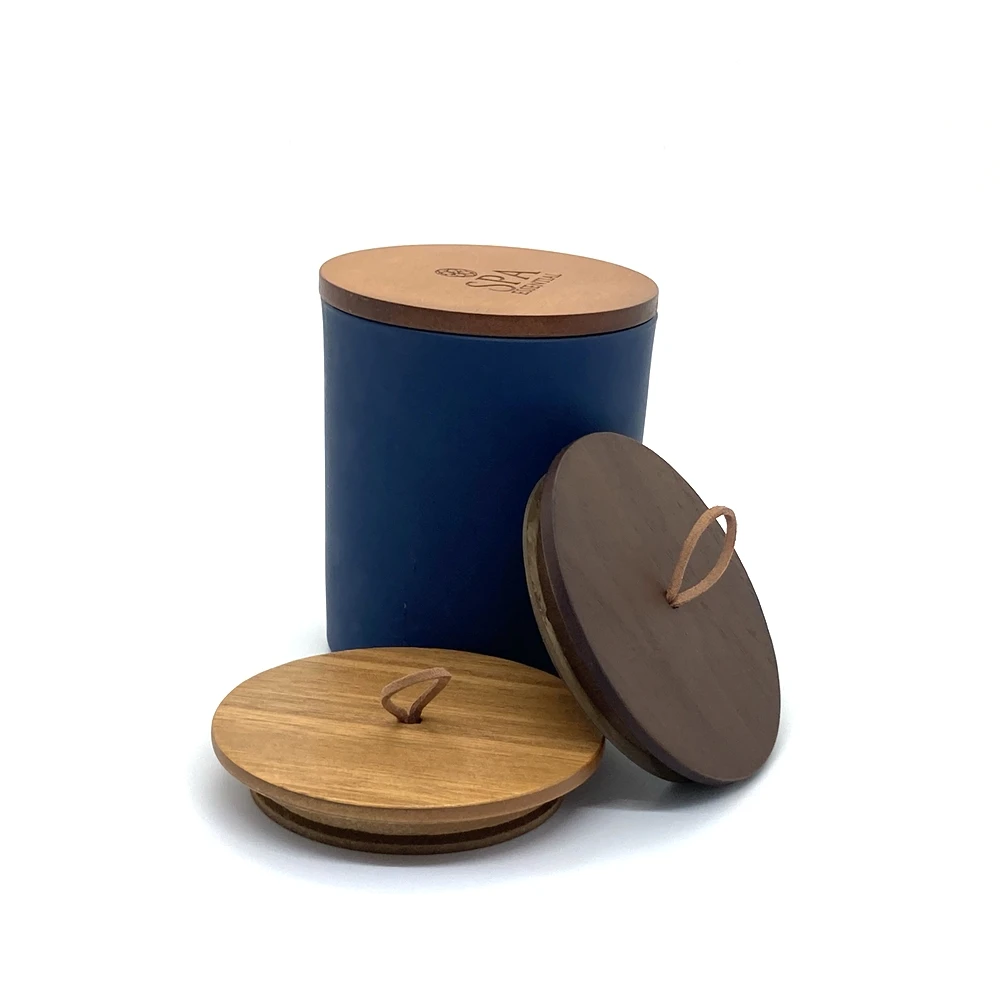 China High Quality Manufacturer Laser Logo MDF Candle Wooden Lis With String Deco