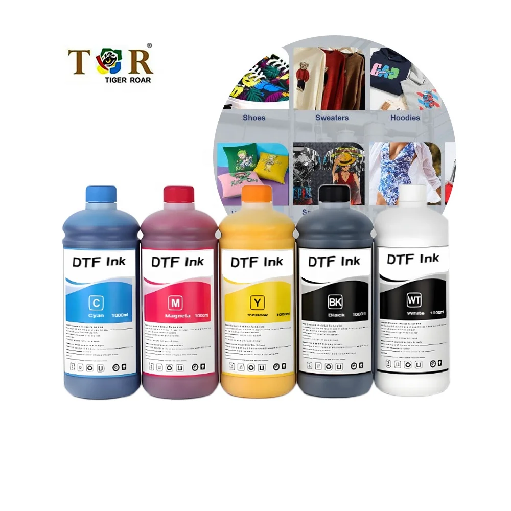 Tiger dtfink Factory Price Direct to Film White Ink CMYK dtf ink 1000ml Digital Heat Transfer Printing DTF Ink For DTF Printers
