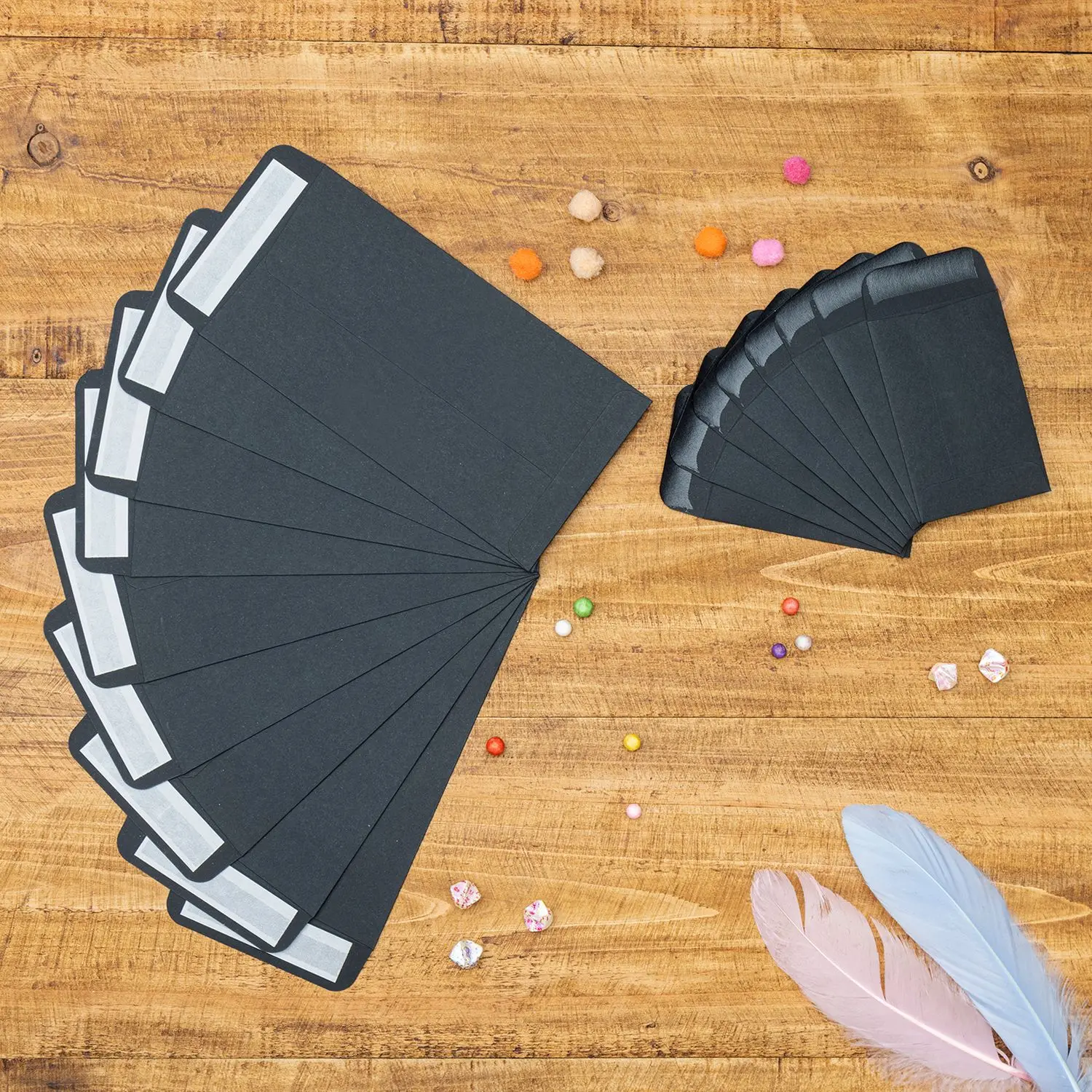 Factory wholesale 3.5X6.5Inch paper envelope Chinese style black card envelope invitation kraft envelope