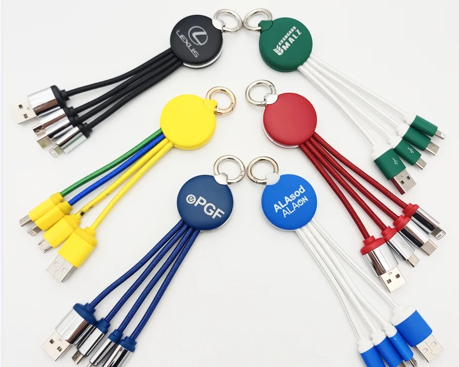 New year Christmas gifts with LOGO of USB Cable and power bank gift sets