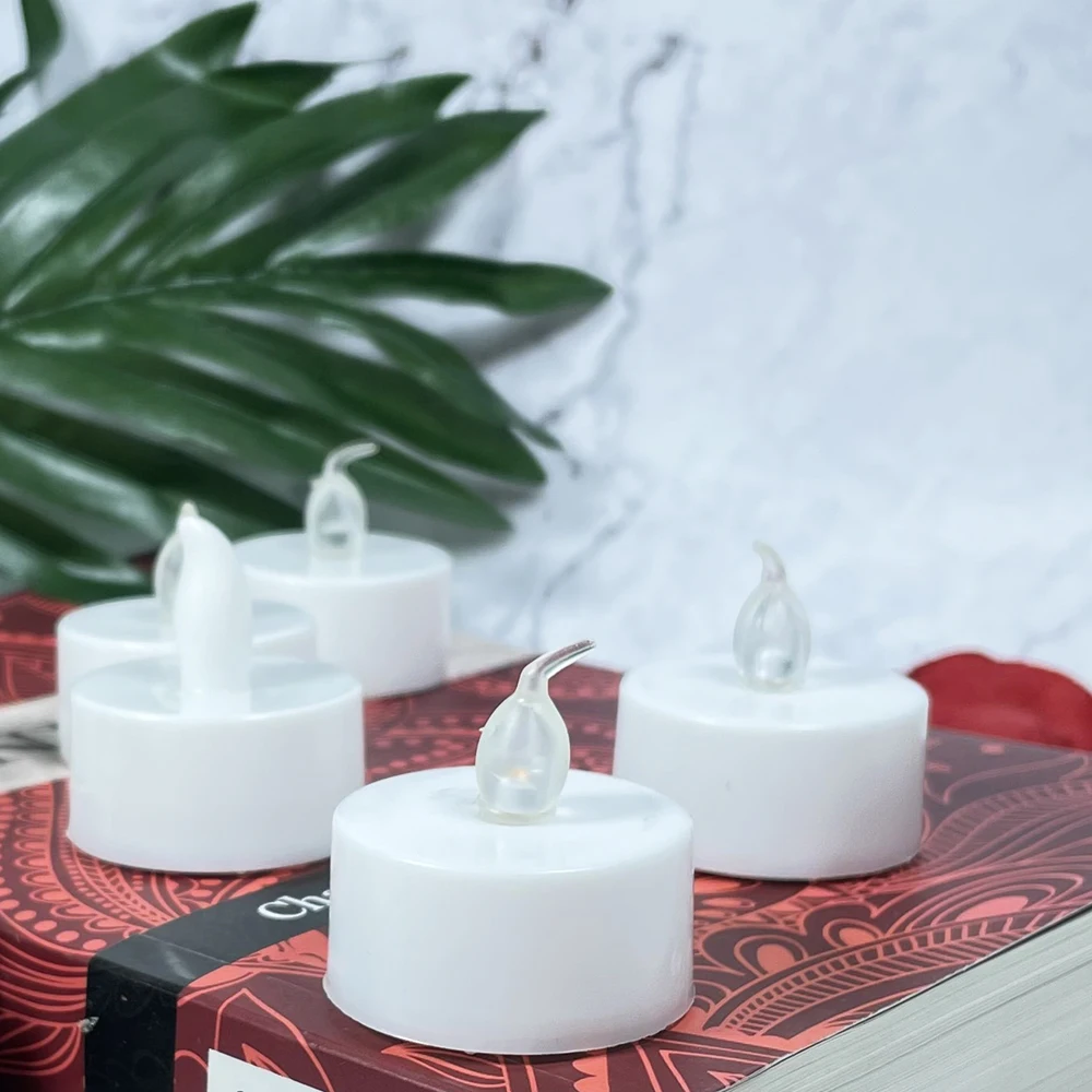 Wholesale Mini LED Tea Light Candle Plastic Flickering Flame Battery Operated Pillar LED candles tealight for wedding home decor