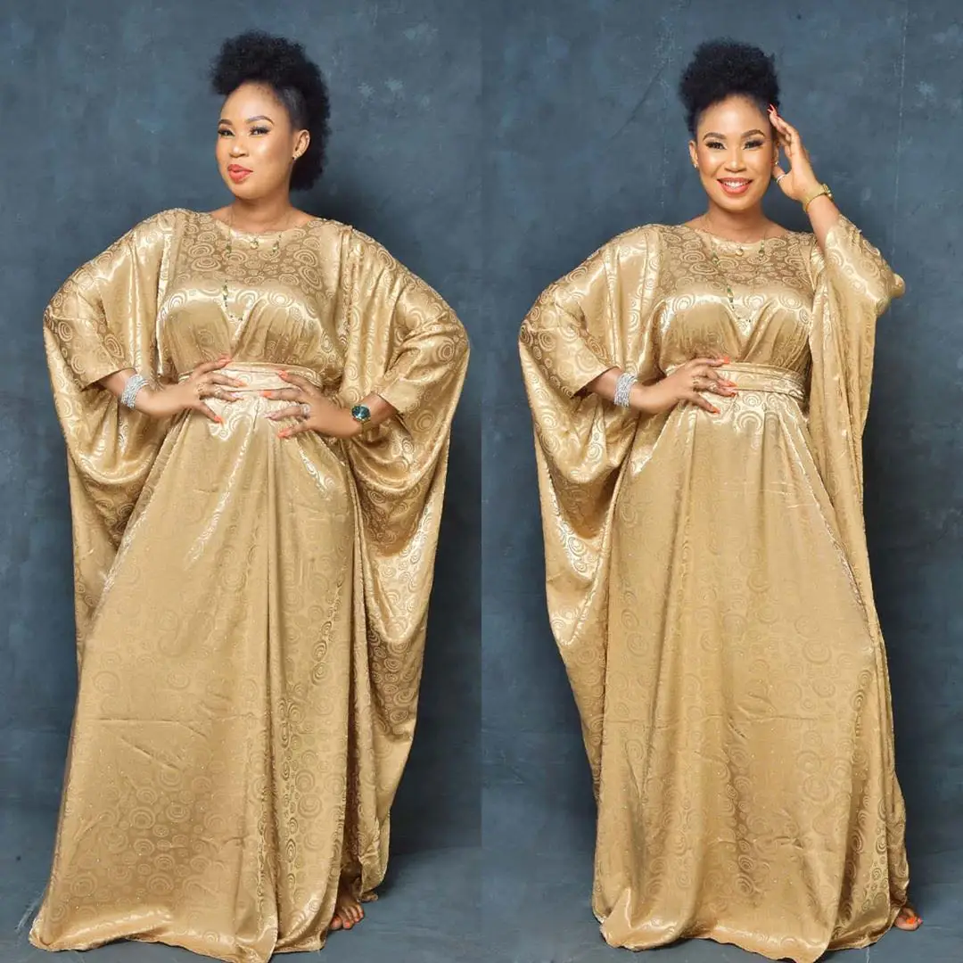  W 2021 Muslim&Dubai&African women long gown abaya style silk