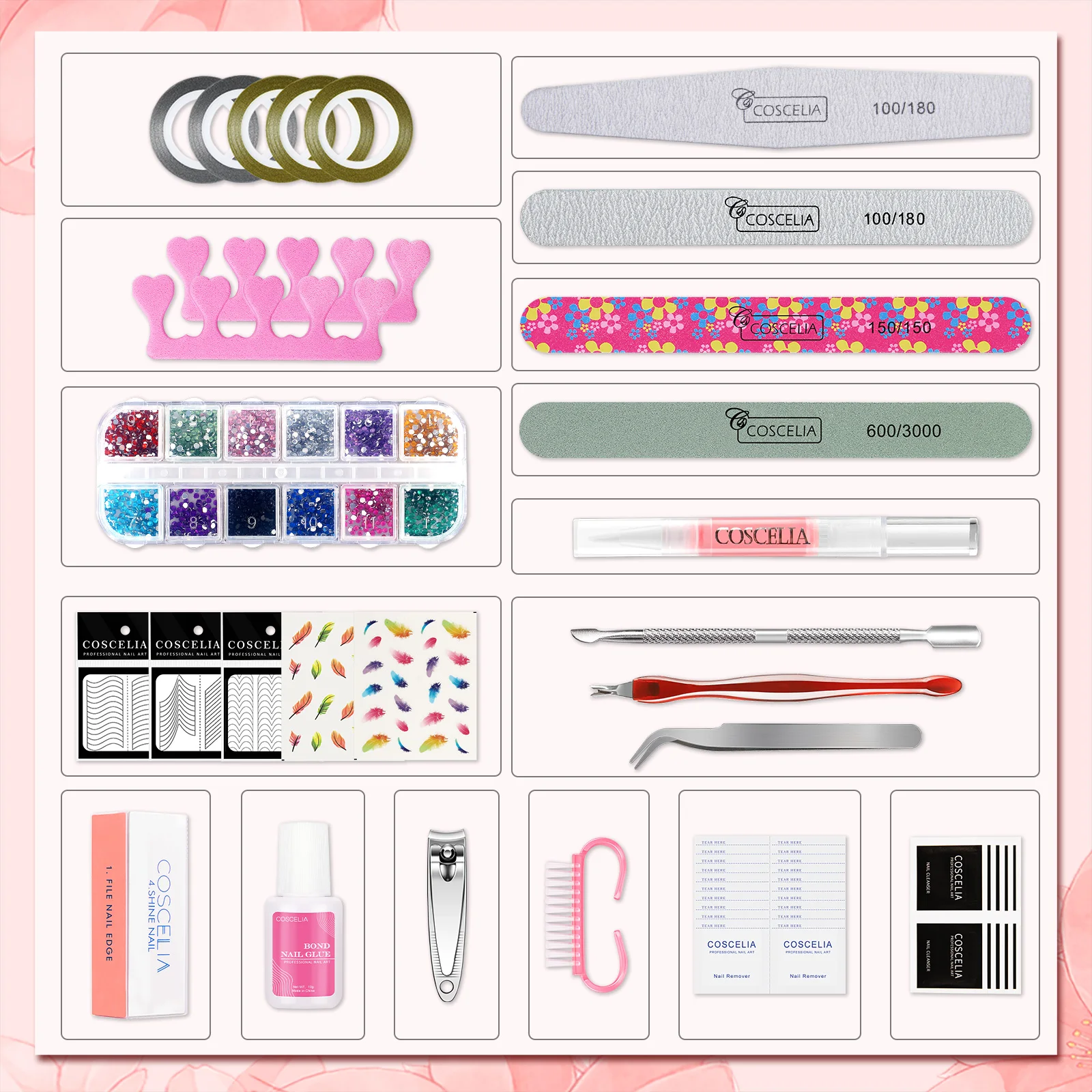 Manicure Tools Set Wholesale Products Suppliers Salon Quality Nail Buffer Block in Nail Tools Sets and Nail Cuticle Oil OEM