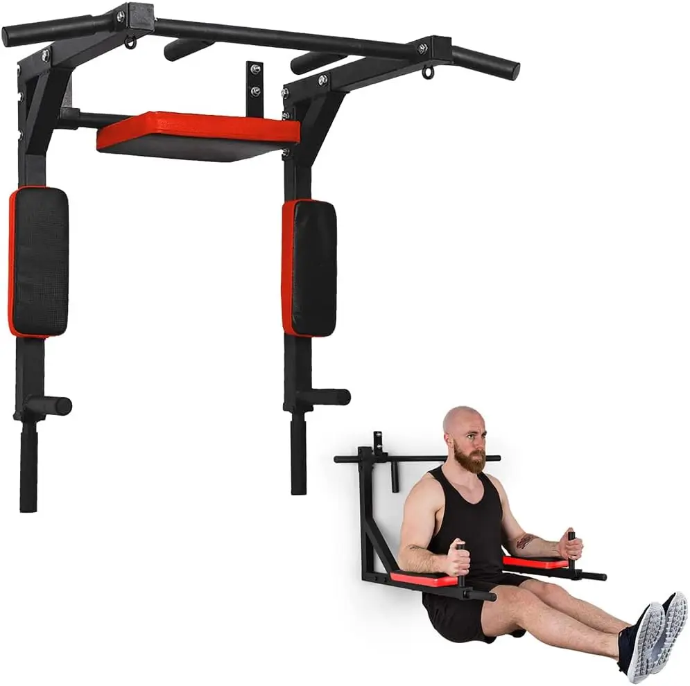 ZYFIT Heavy Duty Wall Mounted Pull up Bar Wall Mounted Pull up Bar Dip Station for home gym fitness equipment