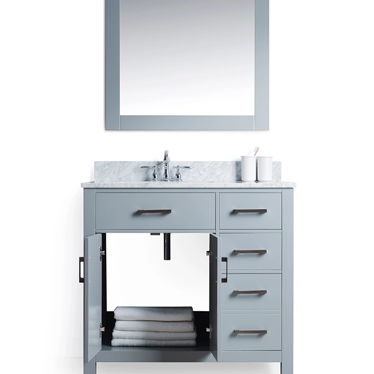 Homedee Custom Modern Single Sink Bathroom Vanity Elegant and Sophisticated Ceramic Basin for Hotels Vanity Combo Cabinet