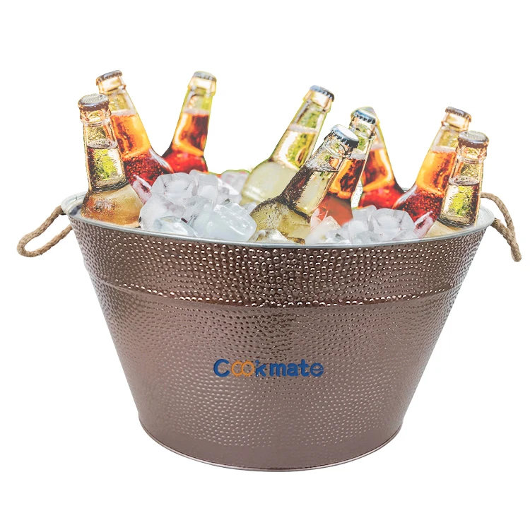 Cookmate 18 Liter Container Natural Wood Handles Rustic Vintage Farmhouse Oval Storage Bucket Bin