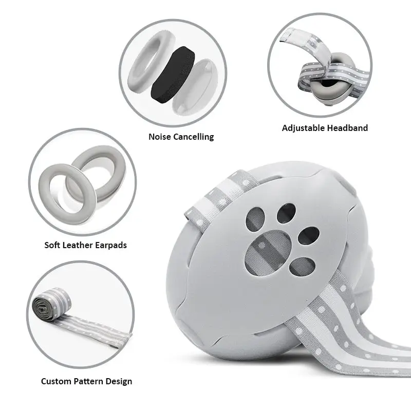 DIY logo Baby Ear Protection Ear muff 0-3 Years Old baby headphones kids sleep ear muffs Hearing Protection For Babys
