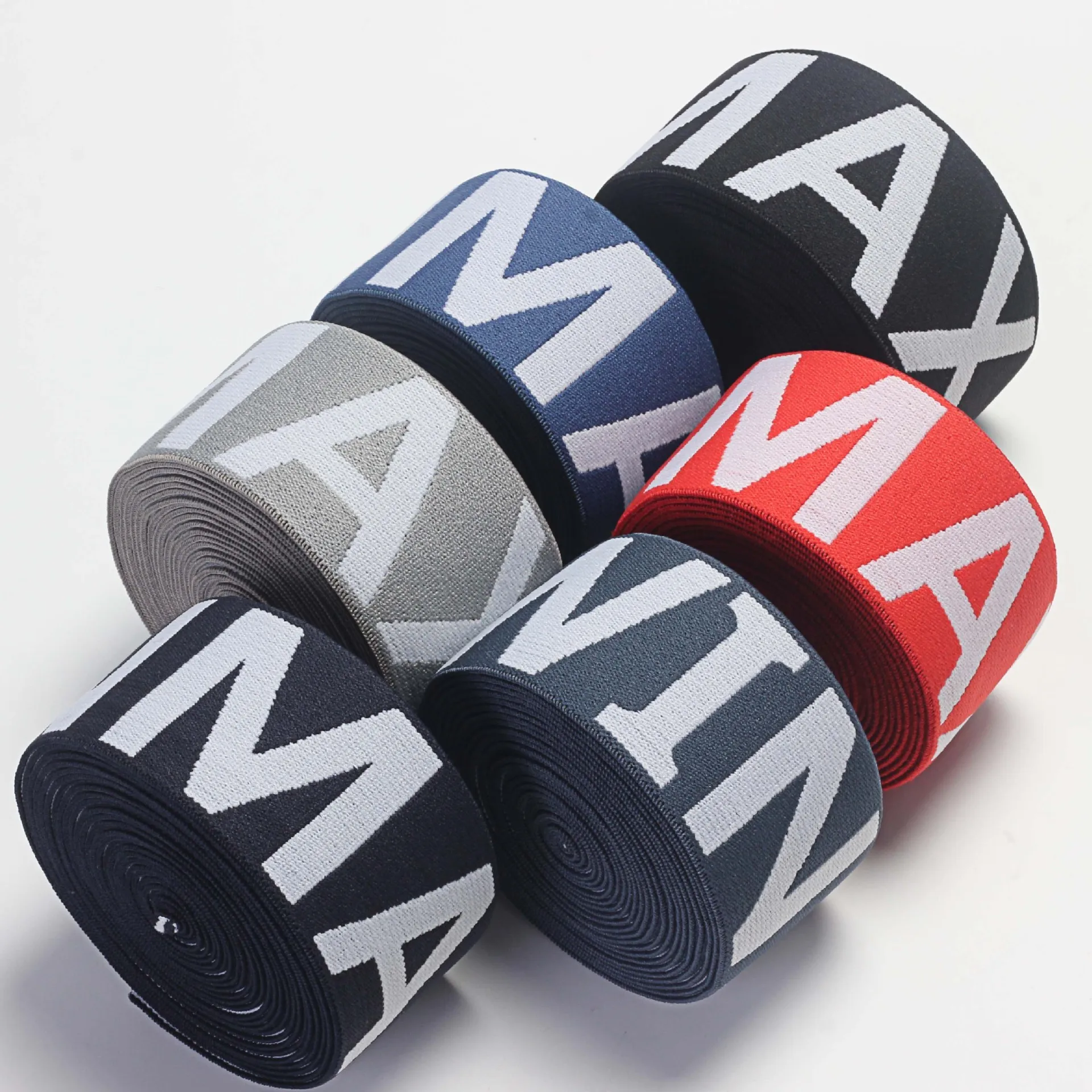 High Elasticity Jacquard Flat Braided Elastic Band High Quality Nylon Spandex Elastic Bands For Garment Sewing