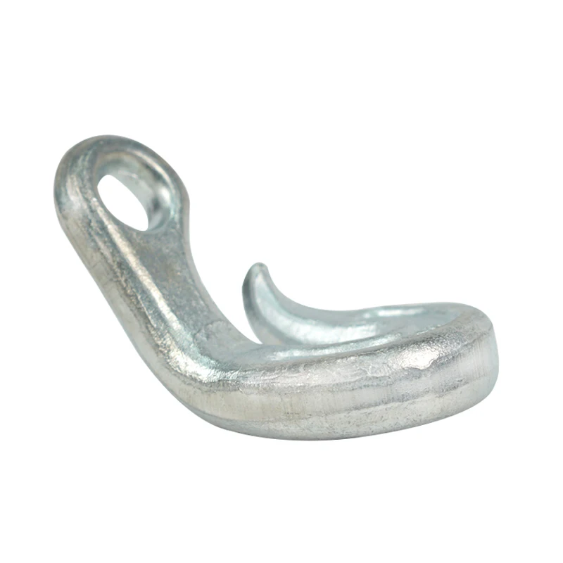BOHU Alloy Steel Forging Rigging Hardwared Galvanized G80 Eye Bend Hook Eye Type Lifting Hook
