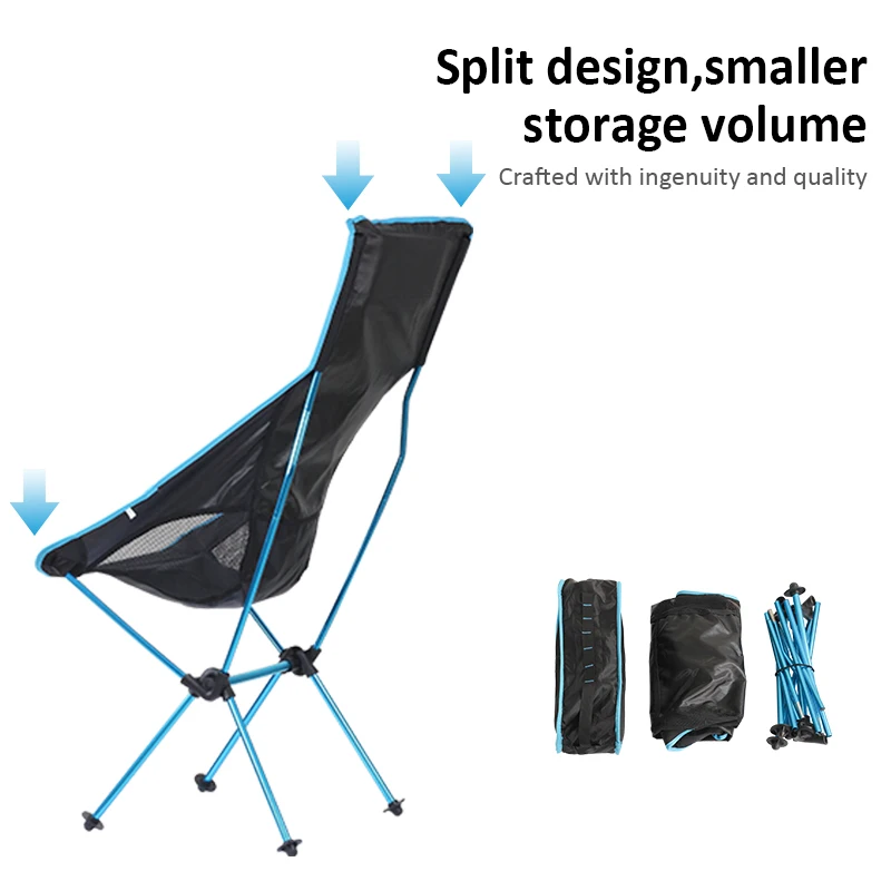 Portable Foldable Leisure Travel Lawn Fishing Picnic Beach Outdoor Ground Camping Ultralight Folding Chair